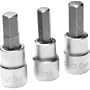 Performance Tool Disk Brake Caliper Hex Bits - 3/8in. Drive, 3-Pc. Set, Model# W1341