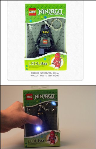 Lego Ninjago Black Ninja LED Light Keychain
