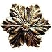 Opulent Flower Cabinet Knob, Brite Brass