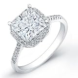 3.34 Carat princess cut diamond engagement ring VS2 F (G.R.A CERTIFIED)