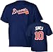 Atlanta Braves Chipper Jones Name and Number T-Shirt - XX-Large