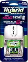 Rayovac Hybrid 4 Position Charger w/2 AA Hybrid Batteries PS32-2BC