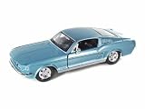 1967 Ford Mustang GT Blue 1:24 Diecast Model Car