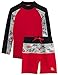 Tuga Boys UPF 50+ Tube L/S Rash Guard and Swim Short (UV Sun Protective)
