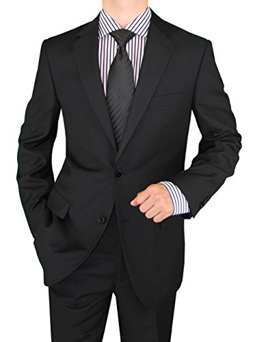 Salvatore exte men s suit two button side vent jacket flat front …