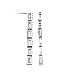 14K White Gold Diamond Earrings - 0.54 Ct. -- LIFETIME WARRANTY