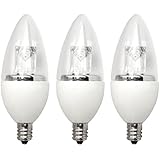 TCP RLDCT527KC3 LED Torpedo - 40 Watt Equivalent (5W) Soft White (2700K) Dimmable Candelabra Base Light Bulb - 3 Pack