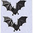 Gothic Medieval sinister Vampire Bats Wall Sculptures (set of 2)