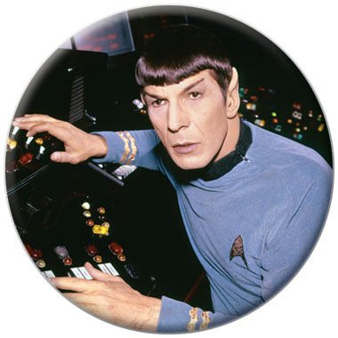  Star Trek Spock at Controls Button 81401