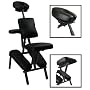 New Black 3" Foam Portable Massage Chair Tattoo Chair Spa Chair