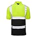 Forever 2 Tone Hi Viz Collar Safety Work High Visibility Work Wear Polo T-Shirt