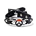 Hot PS4 Game Overwatch Alloy Logo Bracelet Fashion Black Leather Wristband Bracelet