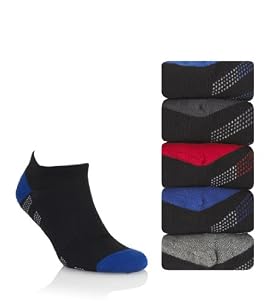 5 Pairs Of Cool & Fresh Cotton Rich Trainer Liner Socks With Silver Techonology