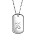 I Love You More - Military Dog Tag Keychain