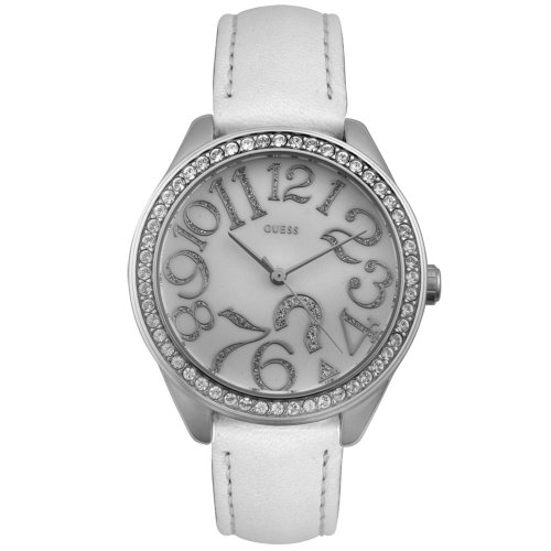 GUESS? Women's 75960L Crystal Accented Leather Watch
