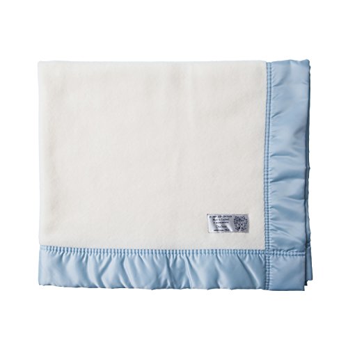 Cheap Satin Bound Merino Baby BlanketsSoft Blue75 x 90 cm Buy & Cradle Bedding Online