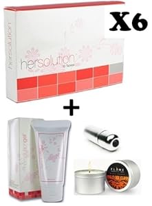 HerSolution Pills - 6 Month Supply - Female Libido Enhancement Pills 2 Month HerSolution Gel Massage Oil Candle Mini Waterproof Vibrator