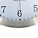 Hippih 10 Inch Silent Non-ticking Wall Clock- Metal Frame Glass Cover with Temperature and Humidity Detection,C