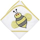 Mullins Square Bee Hooded White Towel with Washcloth