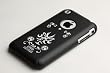 Apple iPhone 1G Soft Polycarbonate Slim fit Case - Black with Face Tattoo (Cozip Brand) Made in Korea