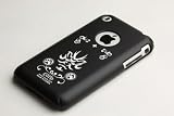 Apple iPhone Soft Polycarbonate Slim fit Case - Black with Face Tattoo (Cozip Brand) Made in Korea