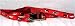 Designer Border Collie Dog Leash - Red Border Collie Leash - Four Feet Long - Made in USA