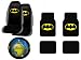 Search : A Set of 4 Universal Fit Batman Plush Carpet Floor Mats and 1 Comfort Grip Steering Wheel Cover and A Set of 2 Universal Fit Seat Covers