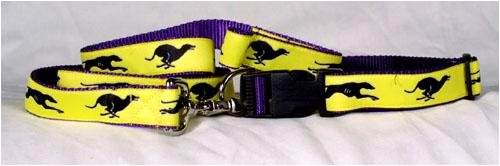 Designer Greyhound Dog Leash – Red Greyhound Leash – Four Feet Long – Made in USA