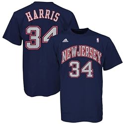 NBA adidas New Jersey Nets #34 Devin Harris Navy Blue Player T-shirt