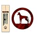 Ibizan Hound Wind Chimes X-SMALL Forest Green