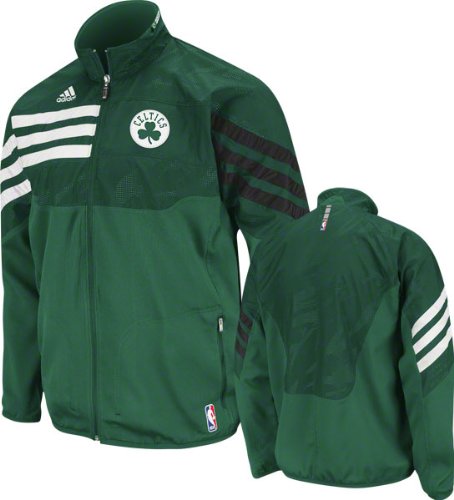 Adidas Boston Celtics On-Court Warmup Jacket (XL)