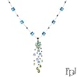 FPJ Dazzling Necklace With 29.55ctw Precious Stones - Genuine Peridots, Rhodolite Garnets and Topazes Beautifully Crafted in 14K White Gold. Total item weight 24.5g Length 17.5in