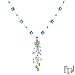 FPJ Dazzling Necklace With 29.55ctw Precious Stones - Genuine Peridots, Rhodolite Garnets and Topazes Beautifully Crafted in 14K White Gold. Total item weight 24.5g Length 17.5in