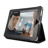 Black PU Leather Foldable Cover / Case (with Built-in Stand) for Apple iPad 2 (iPad2) 2nd Generation Tablet