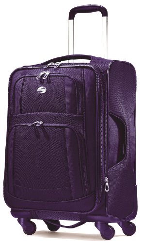American Tourister Luggage Ilite Supreme 25 Inch Spinner Suitcase, Purple, 25 Inch