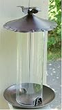 Outdoor Living : Brushed Copper Finished Tube Birdfeeder