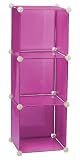 Storage Solutions 0404P6 13-Inch 3-Cube Storage Unit, Pink