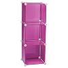 Storage Solutions 0404P6 13-Inch 3-Cube Storage Unit, Pink