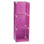 Storage Solutions 0404P6 13-Inch 3-Cube Storage Unit, Pink