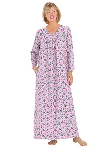 AmeriMark Women's Floral Flannel Gown