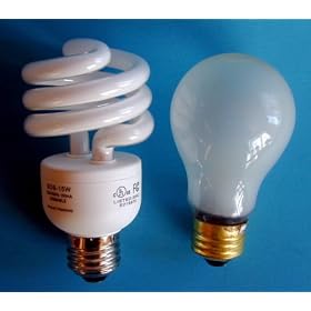Dimmable Compact Fluorescent Light Bulbs 15w=75w 6-pack by U Lighting America