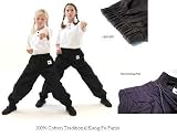 Kung Fu Pants Black Child Sizes