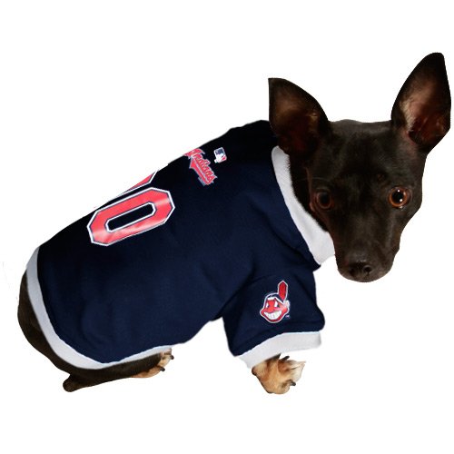 Cleveland Indians Navy Blue Mesh Pet Jersey (X-Large)