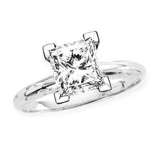 2.71 ct. E - SI1 GIA Certified Princess Cut Diamond Solitaire Ring (White or Yellow Gold)