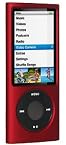 Amzer Rubberized Snap-On Crystal Hard Case for iPod nano 5G (Red)