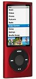 Amzer Rubberized Snap-On Crystal Hard Case for iPod nano 5G (Red)