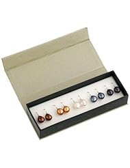 Honora Stainless Steel Lynx Set of 5 Baroque Drop Earrings