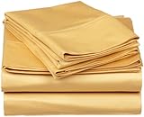 Luxor Treasures 530 Thread Count Solid Sheet Set, Full, Gold
