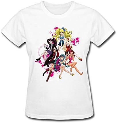 Ever After High Students Costum Tshirt Summer Women Cartoon Tops Grey L