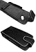 Ledertasche für T-Mobile G1, Google G1 Android, HTC G1 Leder Tasche schwarz mit heller Naht. Innen samtig ausgekleidet mit Magnetverschluss und Kameraloch. Hülle Schutz Flip Case